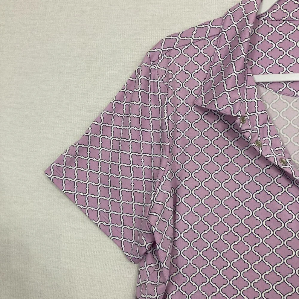 Tail Lavender Geometric Short-Sleeve Polo - Picture 4 of 9
